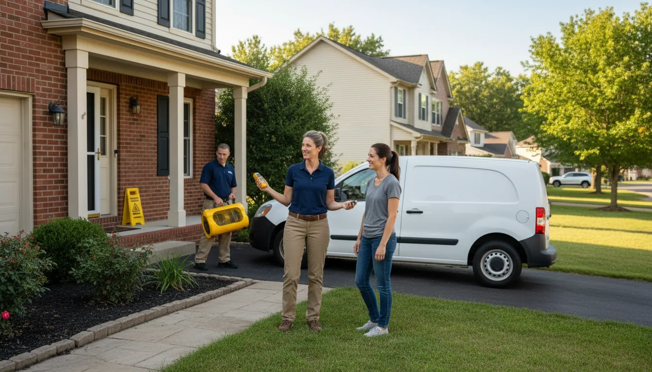 Residential water damage restoration in Glidden, IA